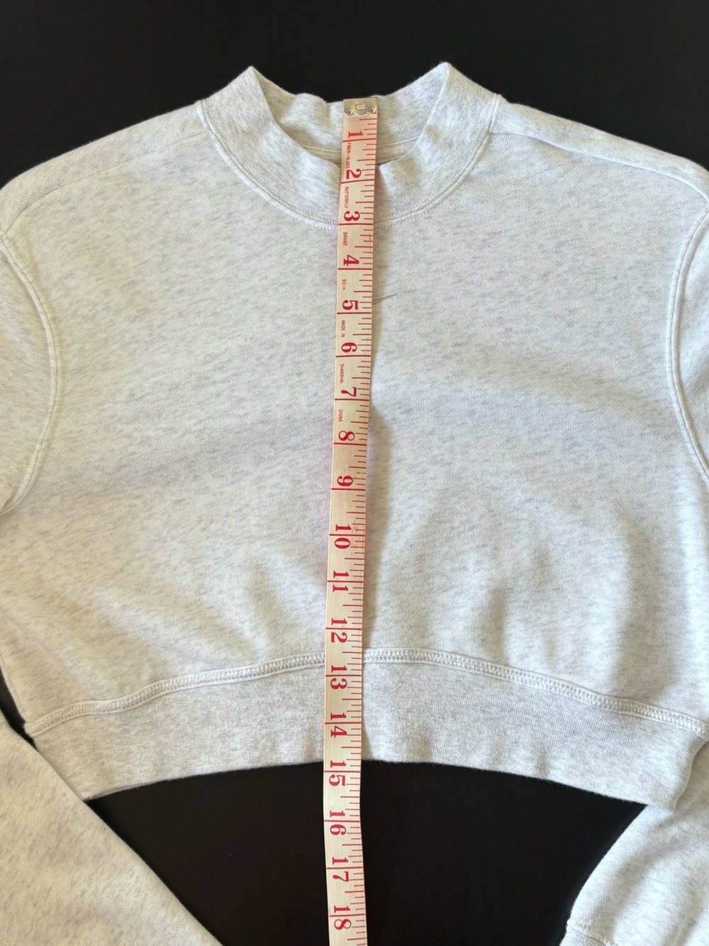 Nike Cropped Crewneck Sweatshirt in Light Grey - Picture 8 of 9